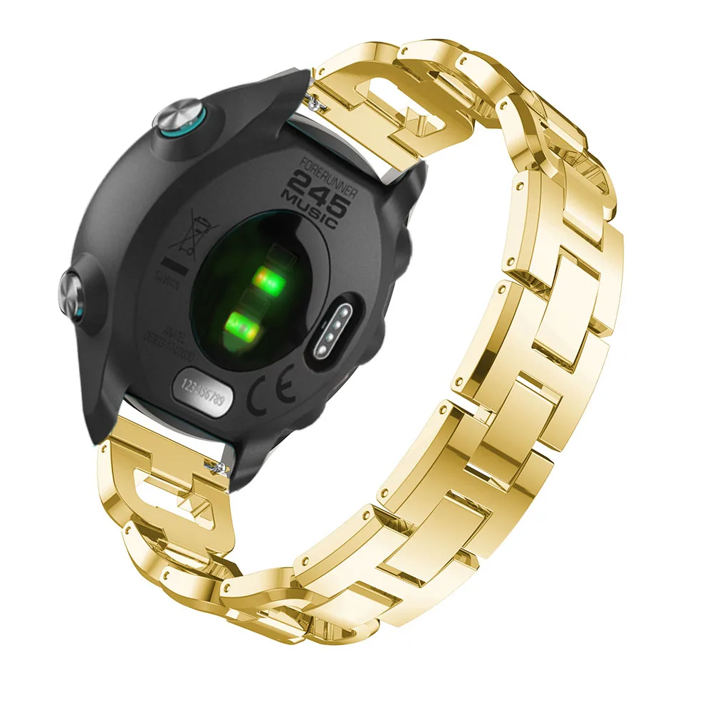 20 мм ремешок для часов samsung Galaxy watch 42 мм металлический женский браслет часы ремешок для Garmin forerunner 245/245 M браслеты