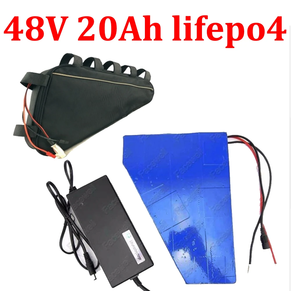 ГТК 48V 20AH Lifepo4 Треугольники батарей BMS для замены 2500W свинцово-кислотных аккумуляторов, фара для электровелосипеда в Трехколесный велосипед трехколесный велосипед Скутер велосипед+ сумка для зарядного устройства