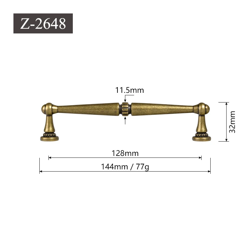 Винтажный старинный Бронзовый шкаф с ручками в американском стиле, кухонный шкаф с ручками для выдвижных ящиков, модная Мебельная ручка, дверная фурнитура - Цвет: Z-2648-128