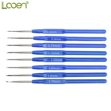 8 Pcs Looen Blue Plastic Lace Crochet Hook Knit Knitting Needle Weave Yarn Lace Thread Sewing Art Hand Tool Needle Crochet hook front crochet lace bralette