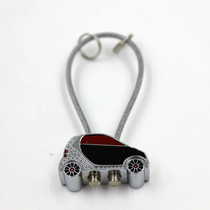 Автомобильные Хромированные Металлические Брелки мини ключ дистанционного управления кольцо 3D модель автомобиля для смарт