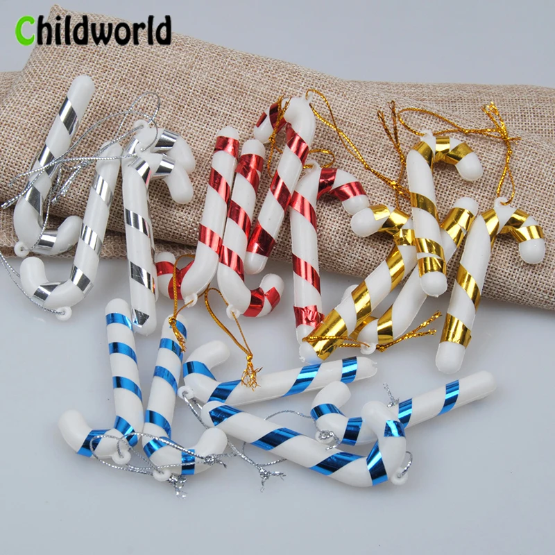

10pcs/lot Mini Christmas Gift Candy Cane Christmas Tree Ornament Wedding Decor Christmas Decorations for Home