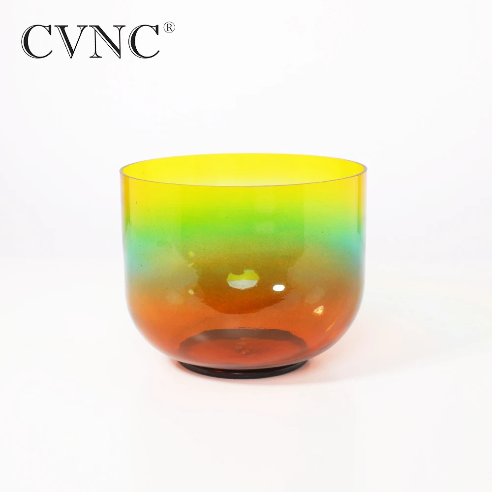 

CVNC 6" Clear Rainbow Note E Solar Plexus Chakra Quartz Crystal Singing Bowl