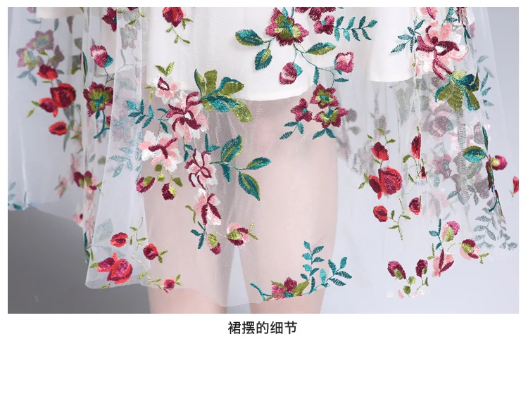 Фея сетки с цветочным узором Летнее Платье Vestidos Верано Twotwinstyle Для женщин взлетно-посадочной полосы миди вечерние платье Vestido Mujer K6388