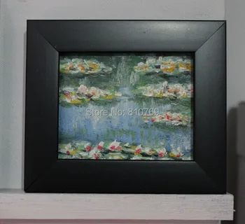 

NEW 100% hand-painted Home decoration oil painting on Small thin board Match framework high quality beautiful lotus 2 DM-928006