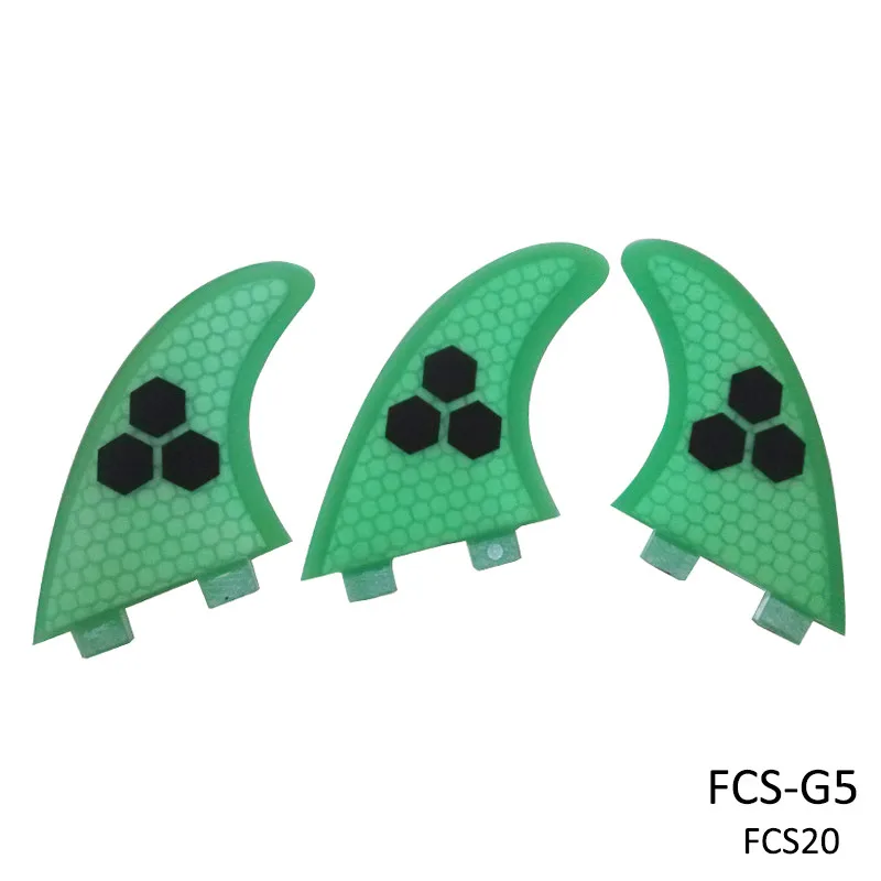 FCS G5 плавники для серфинга плавник размер М стекловолокно соты стоьте вверх весло quilhas fcs плавники(доска для серфинга) wassersport - Цвет: Зеленый