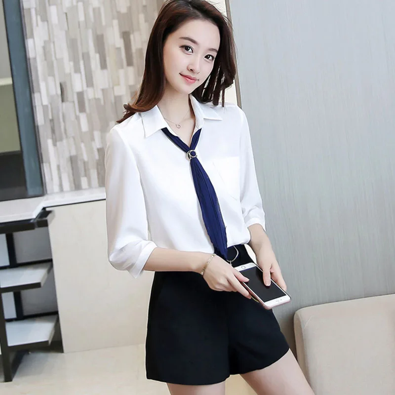 جديد ثلاثة أرباع كم سيدات الأعمال قميص