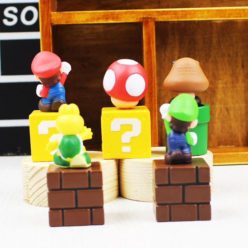 5pcs/set Game Super Mario Bros Goomba Luigi Koopa Troopa and Mushroom 2\ 5pcs/set Game Super Mario Bros Goomba Luigi Koopa Troopa and Mushroom 2\