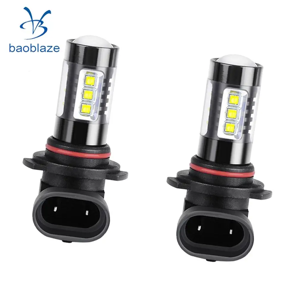 2x 80W H10 High Power LED 6000K Super White Fog Light Bulbs Conversion Kit