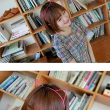 Кошачьи уши заколки для волос для женщин кошачьи уши заколки обручи для волос аксессуары для женщин Diademas Pelo Orelhas де Гато TS1108