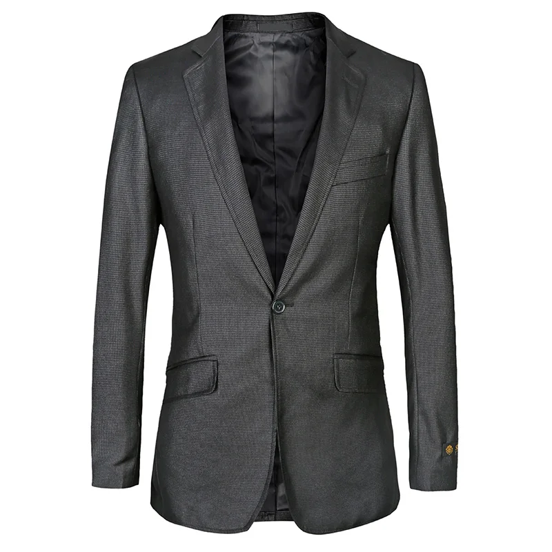 

PAULKONTE Black Suit Jacket Mostly Male Business Casual Suit Jacket Wedding Coat Formal Wear Dress Jacket Slim Fit Male Blazer