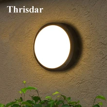 Thrisdar 6 Вт 12 Вт 18 Вт 24 Вт Водонепроницаемый светодиодный настенный светильник для сада, крыльца, настенный светильник, алюминиевый светильник для балкона, Потолочный Настенный светильник