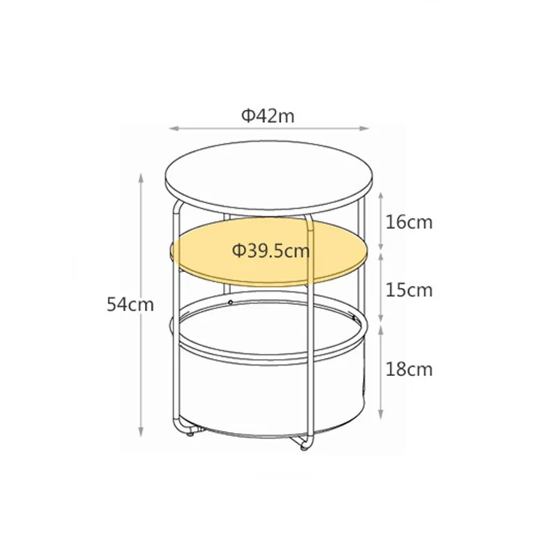 New Fashion Wooden End Table with 3 Layers