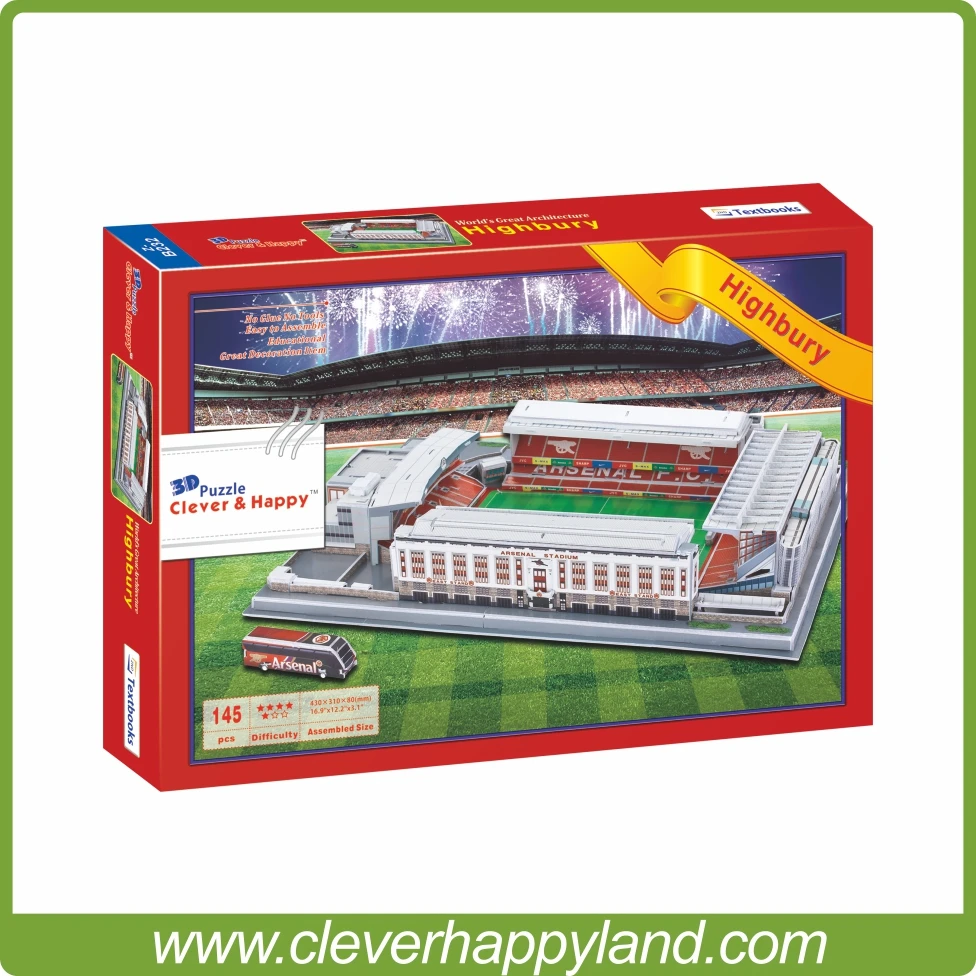 Умный и Счастливый 3D Пазл стадион модель Arsenal Football FC Club Home Highbury(Arsenal) Лондон