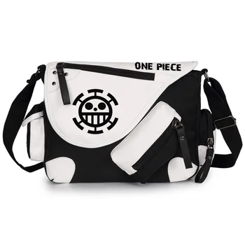 

Japan Anime One Piece Luffy Straw Hat Law White Beard Canvas Boys Girls Shoulder Bag Crossbody Bags Schoolbags Messenger Bag