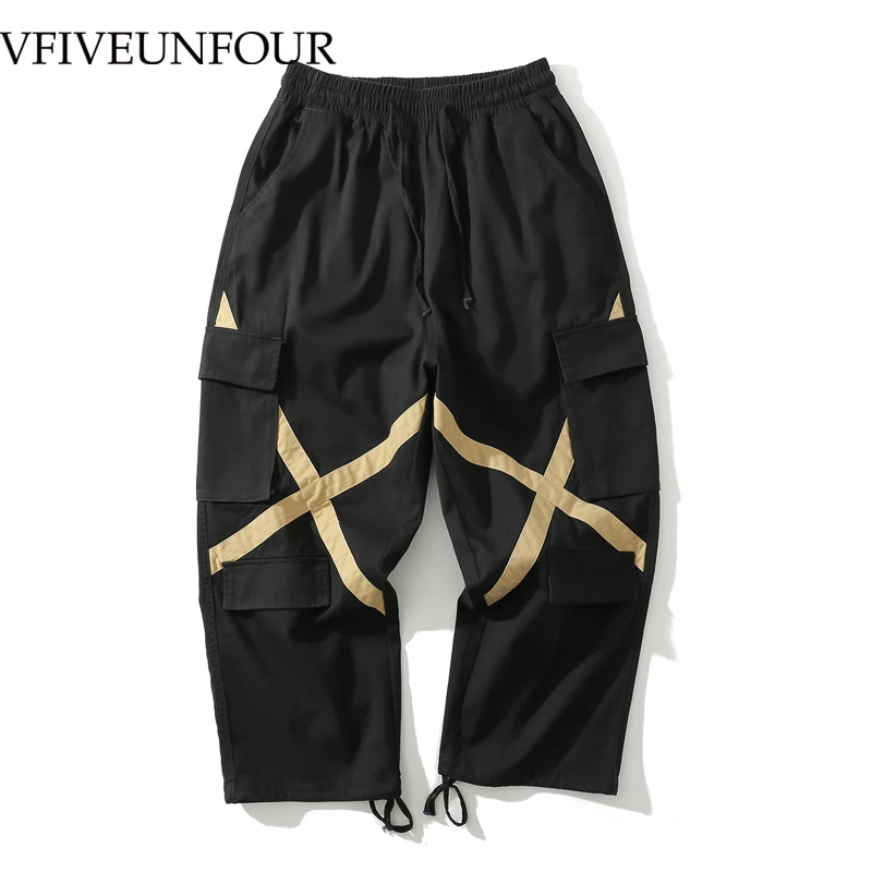 VFIVEUNFOUR Vintage 2019 New Arrivals Big Pocket Man Trousers Casual Cargo Pants Plus Size Trousers Multi Pocket Sweatpants