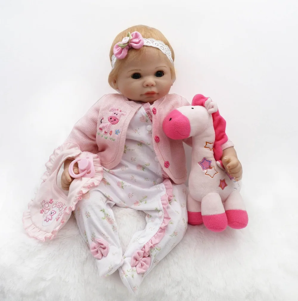 Мигающие глаза bebe reborn girl силиконовая кукла reborn baby 20 дюймов мягкое тело новорожденная Интерактивная кукла-Пупс кукла подарок