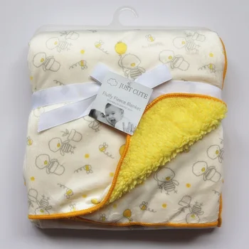 

Baby Blanket Thicken Double Layer Coral Fleece 2017 New Infant Swaddle Bebe Envelope Stroller Wrap Newborn Baby Bedding Blankets