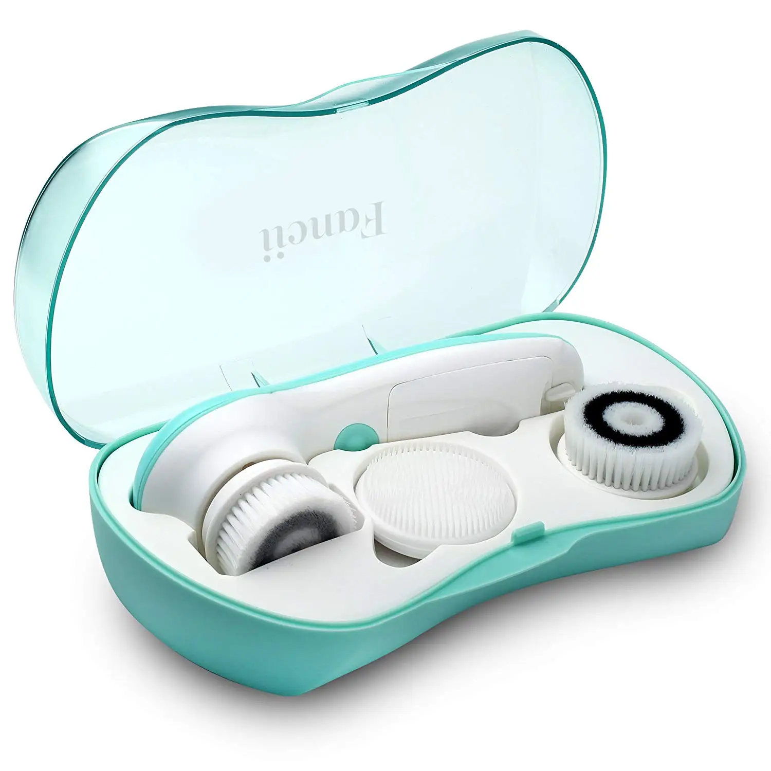 

Waterproof Facial Cleansing Spin Brush Set with 3 Exfoliating Brush Heads Complete Face Spa System Advanced Microdermabrasion