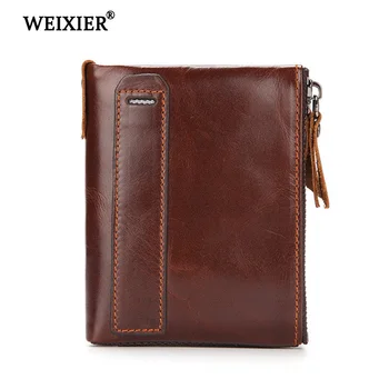 

Genuine Leather Multi-Function Change Credit Card ID Bus Card Package Handsome Carry-On Portable Men's Bills Wallet