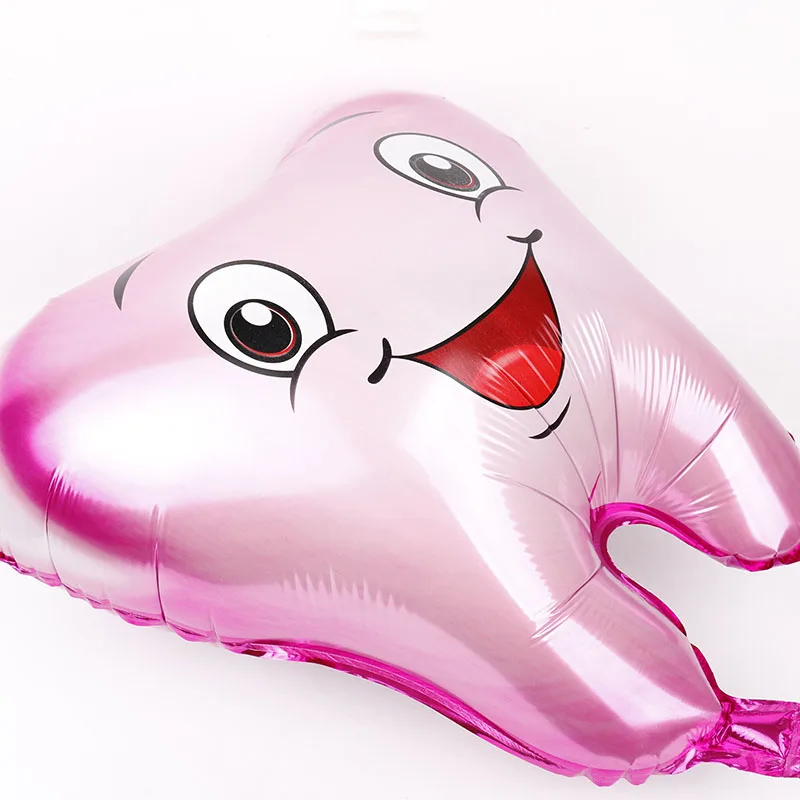 Большой зуб фольги Воздушные шары 10 шт. синие Розовые надувные шары для стоматологической клиники украшения дома день рождения партии поставки баллон