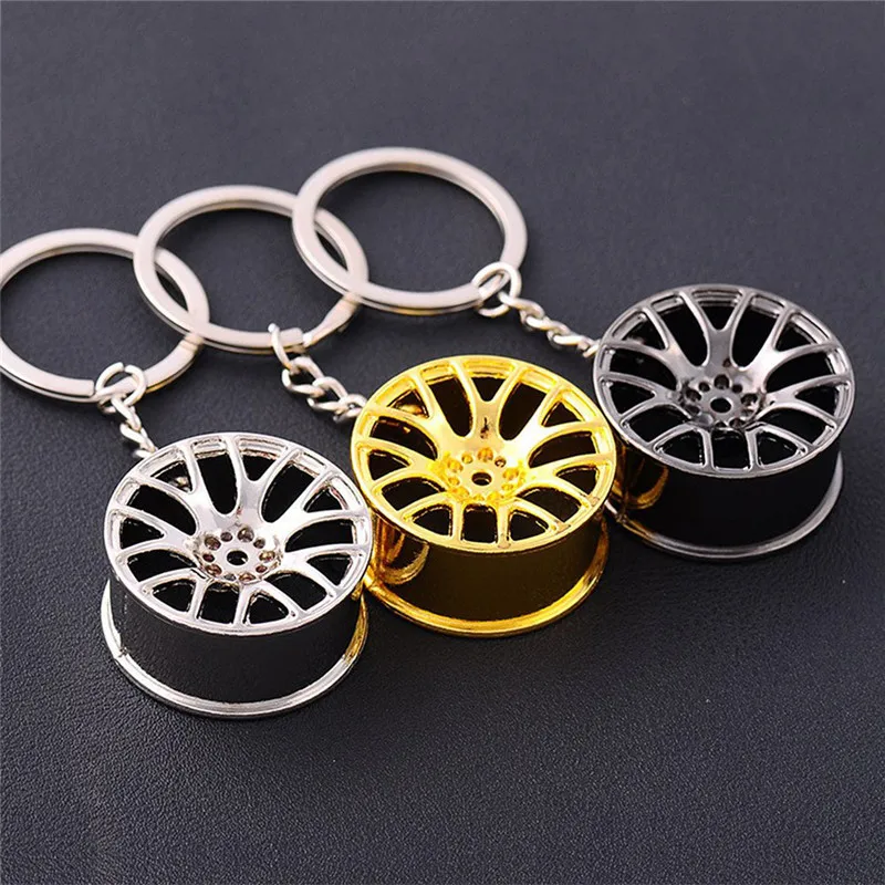 Car Keychain Wheel Tire Styling Creative Mini Car Key Ring Auto Car Key Chain Keyring for BMW Honda Ford Dropshipping