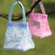 6pcs baby Candy Box Boy Girl kid Birthday Party Gender Reveal Christening Baptism Decoration favor Baby Shower Gift Bag package
