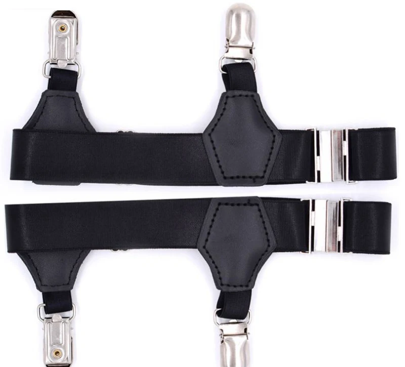 Free Shipping+Wholesale Men Shirt Holder Black Military Y Style Stirrup