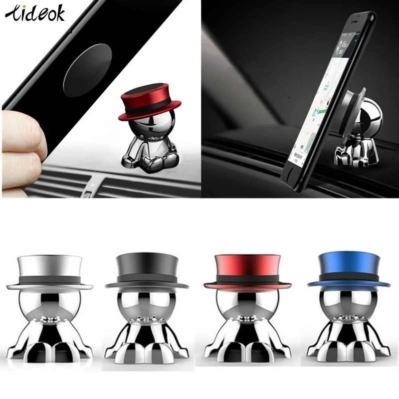 

Creative Magnetic Car Phone Holder 360 °Hat Doll Magnetic Dashboard Car Charger Bracket Navigation Universal Mobile Phone Holder