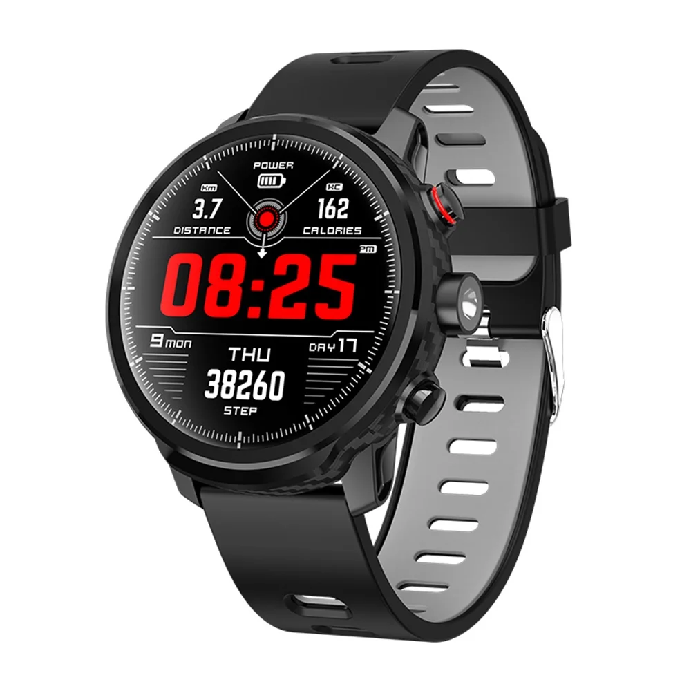 L5 Смарт-часы мужские IP68 водонепроницаемые Reloj Hombre Mode SmartWatch С ECG PPG кровяное давление пульсометр спортивные часы - Цвет: Black
