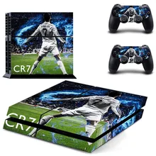 Football Star Cristiano Ronaldo PS4 Skin Sticker Decal Vinyl for Sony Playstation 4 Console and 2