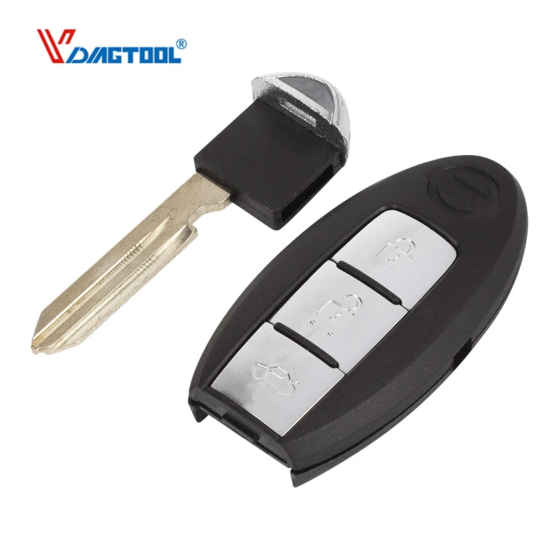 3 buttons smart remote car key shell for nissan Micra Xtrail Qashqal