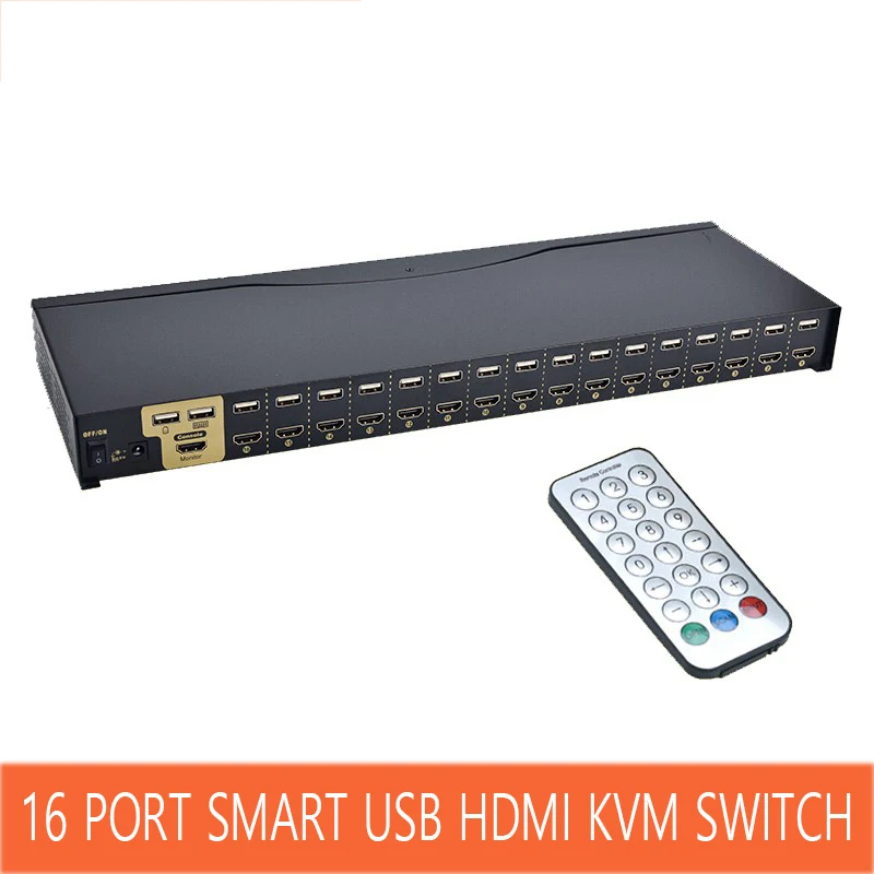 16 port USB HDMI KVM switch16 computer host monitoring sharing a set of