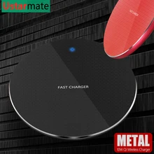 Qi Беспроводное зарядное устройство 10 Вт Роскошный Металлический быстрый заряд для iPhone XS XR huawei samsung S10 Xiaomi держатель быстрой зарядки