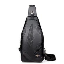 Новая мужская сумка через плечо спортивная нагрудная сумка с отверстием для наушников чехол модная индивидуальная трендовая Повседневная Высококачественная