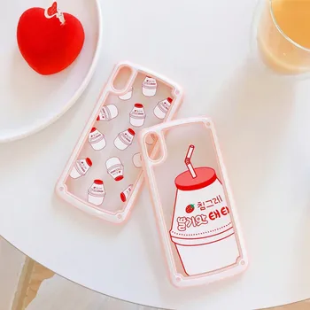 Kawaii Harajuku Strawberry Milk iPhone Case 1