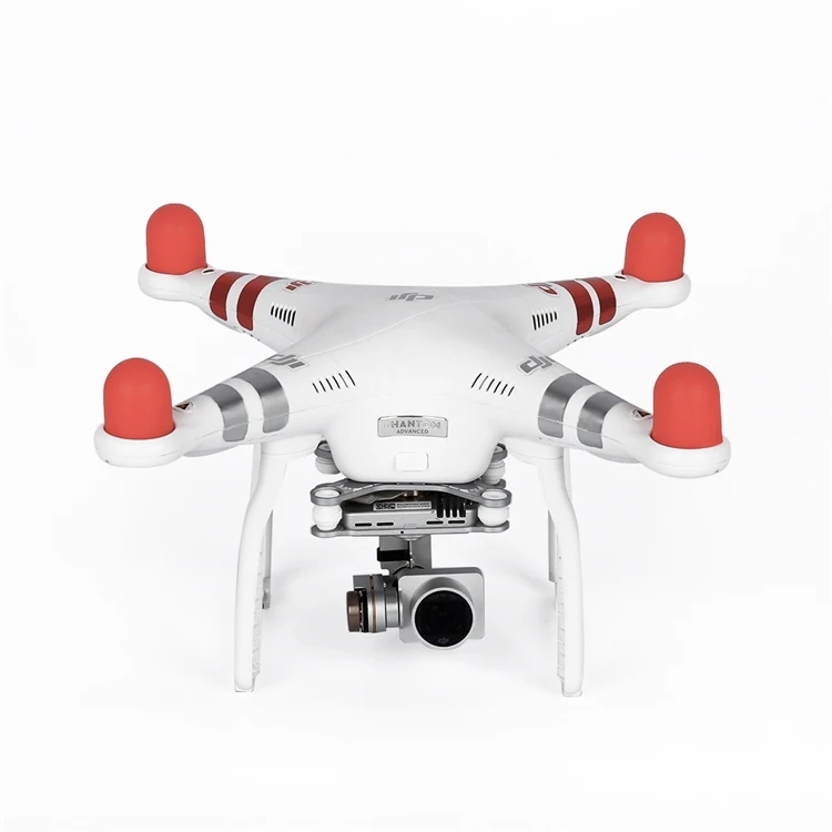 4 шт. крышка двигателя для DJI Phantom 2 3 4 Pro Advanced SE Drone защита двигателя Пыленепроницаемая Мягкая силиконовая шапка комплекты запасных частей - Цвет: Красный