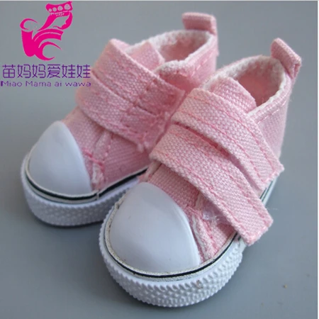 Color choosed 5cm Canvas Sneaker For 1/4 BJD Doll Mini Toy Shoes Bjd Shoes for Russian diy fabric Doll shoes 6