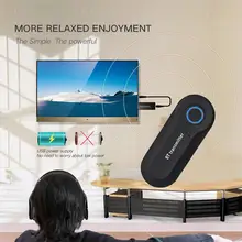 USB Powerd Беспроводной bluetooth-передатчик аудио 3,5 мм стерео аудио ТВ адаптер для ТВ телефон ПК MP3 MP4
