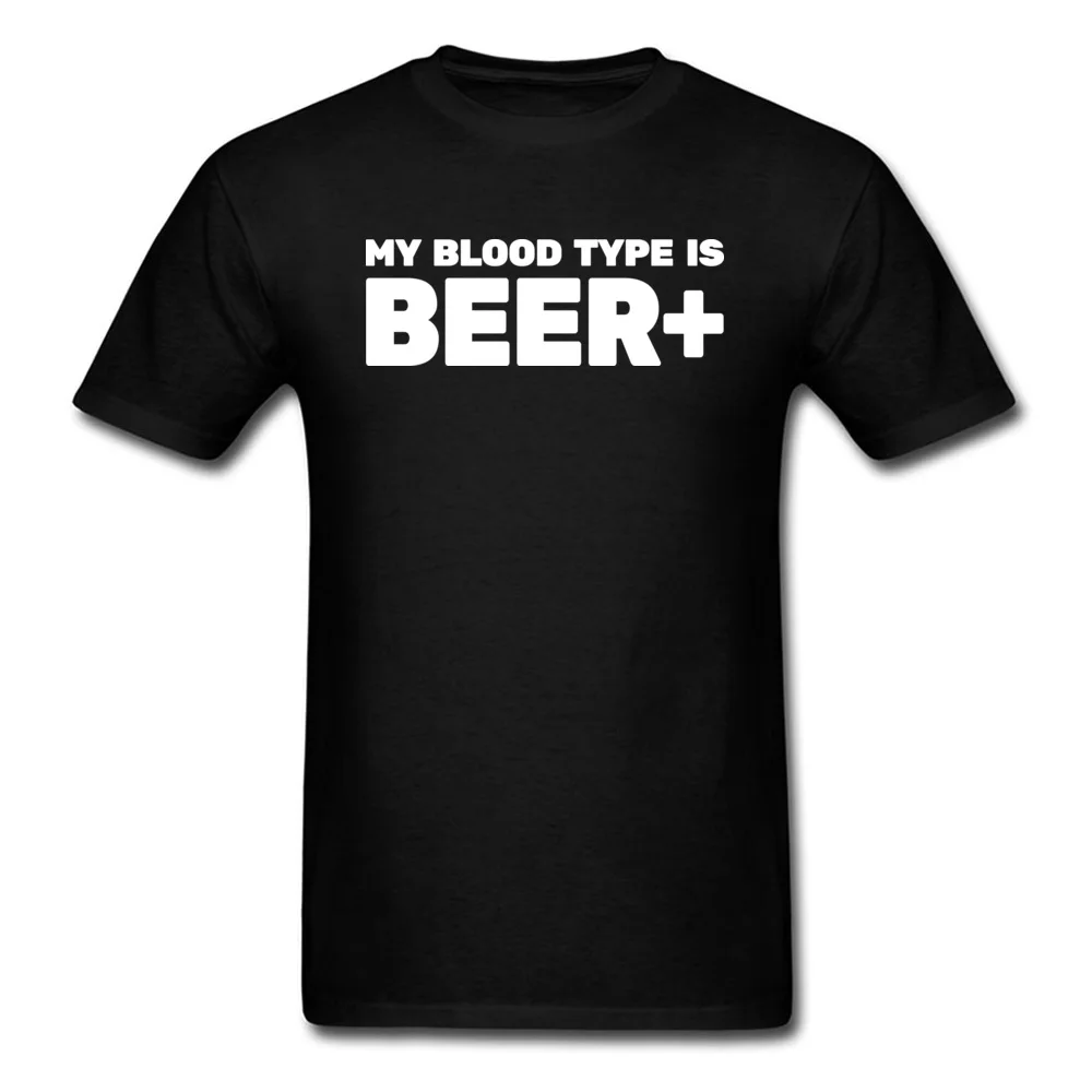 Винтажные мужские футболки с надписью My Blood Type Is Beer + комиксами уличная одежда