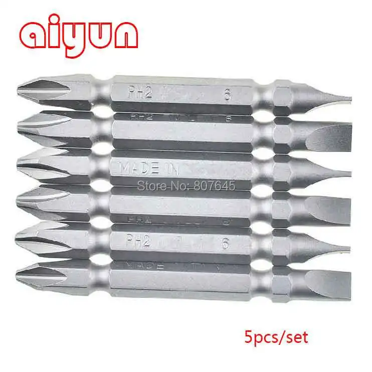 5pcs/set Drill Bits Screwdriver Bits Flat Head Phillips Corss slotted