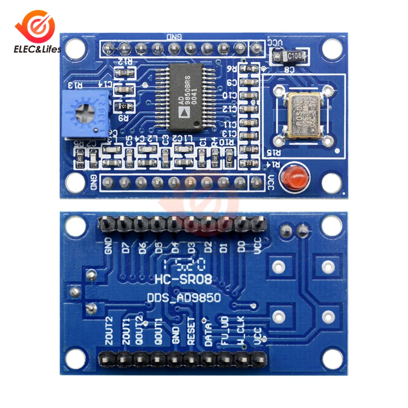 Активный AD9850 DDS модуль генератора сигналов 0-40 МГц настраиваемый Рабочий цикл 2 синусоидальных 2 квадратных волн фильтр низких частот кварцевый генератор