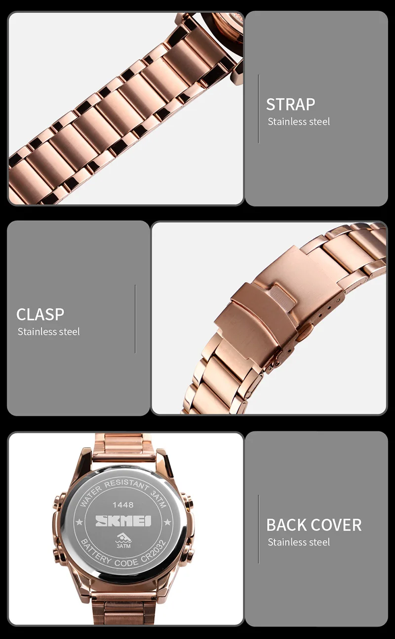 Мужские часы Топ люксовый бренд полностью стальные Мужские часы Мужские военные цифровые наручные часы мужские s спортивные часы relogio masculino SKMEI