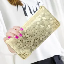 2016 New fashion Style Zipper le portefeuille femme pierre Designer Long embrayage portefeuille ; sacs à main femmes sacs à main avec la chaîne