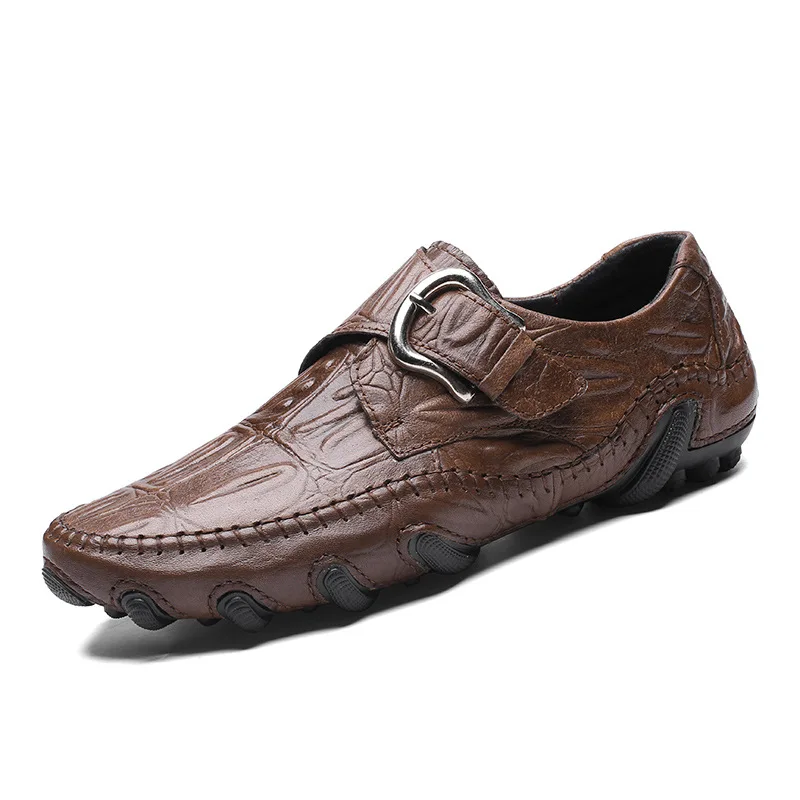 

2019 New Large Size Men's Shoe Top Cowhide Men's Leisure Shoes British Fashion Men's Shoes Genuine Leather Cow Leather