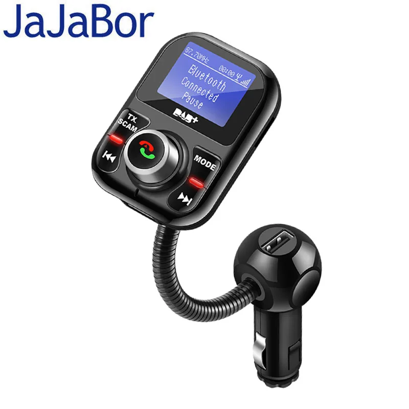 JaJaBor DAB FM Transmitter DAB Receiver Bluetooth Handsfree Car Kit AUX Audio Car MP3 Player Digital Audio Broadcast USB Charger