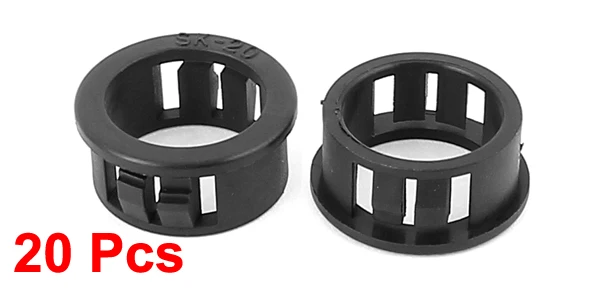 25 Pcs SK-20 16mm Insulated Plastic Snap in Mounting Locking Hole