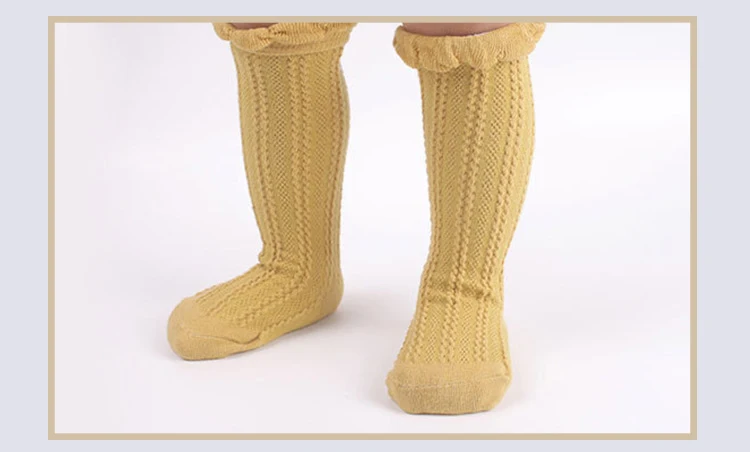 Новые брендовые хлопковые носки до колена в полоску с цветочным узором для новорожденных унисекс, Meias, однотонные длинные носки для маленьких мальчиков и девочек гетры