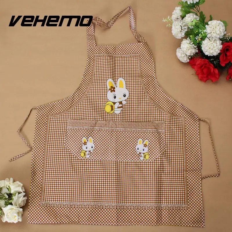 

Cartoon Apron Rabbit Hang Necklace Kitchen Double Pocket Mothers Adults