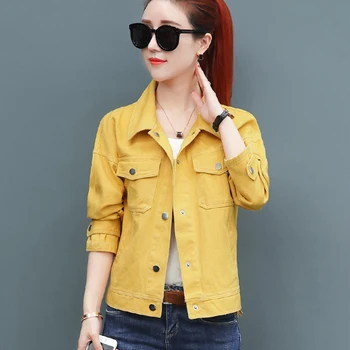 

2020 Spring And Autumn New Women's Denim Jacket Loose Wild Casual Jacket Large Size Short Fashion Street Wind Denim Jacket LQ307